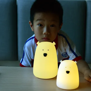 Lokys LED Naktį lengvo Prisilietimo Jutiklis Spalvinga Silikono Stalo Lempa USB Įkrovimo Miegamojo, Naktiniai staleliai, Lempa, Vaikams, Vaikų, Kūdikių Dovanų
