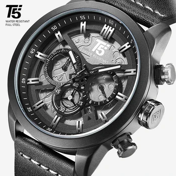 AAA T5 Prekės Prabangių Vyrų Žiūrėti Žmogus Karinės Kvarco Sporto Riešo Žiūrėti Vyrų Chronografas atsparumas Vandeniui Vyrai Laikrodžiai Sporto Laikrodis
