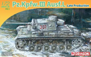 DRAGON 7385 1/72 Pz.Kpfw.III Ausf.L Vėlai Gamybos Tankas Ekranas Kolekcines Žaislas Plastiko Surinkimo Modelio Rinkinys