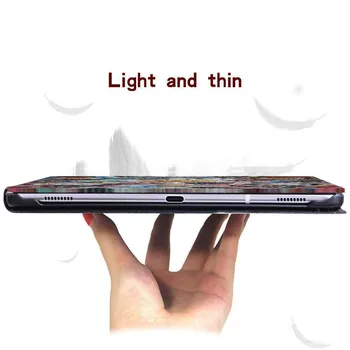 Spausdinti Medienos Odos Tablet Stand Padengti Atveju, Huawei MediaPad T3 8 10/T5 10 Tabletė Kritimo Atsparumo Lengvas Padengti Atveju