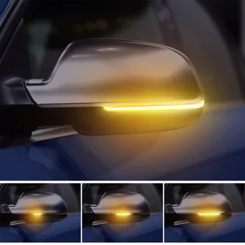 2 Vnt LED Dinaminis Posūkio Signalo Lemputė Audi A6 C7 C7.5 RS6 S6 4G 2012-2018 Automobilio galinio vaizdo Veidrodis Indikatorių Pusės Sparno Indikatorius