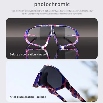 Dviračių akiniai photochromic MTB kelių dviračių akiniai capacete ciclismo lauko sporto žvejybos veikia Spalva keičiasi Akiniai nuo saulės
