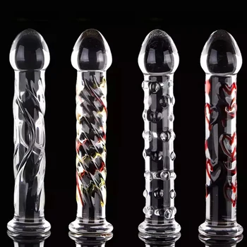 Naujas Sekso Produktams, stiklinis analinis kaištis kristalų nekilnojamojo dildo penis sekso priemonės vyrams, moterims, oslas, makšties Varžtas Analinis Dirbtinis Penis Falą