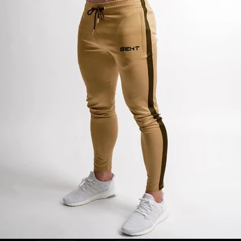 2020 Atsitiktinis Skinny Pants Mens Poilsiu Sweatpants Fitneso Treniruotės Prekės Kelio kelnes Naujos Rudens Vyrų Mados Kelnės