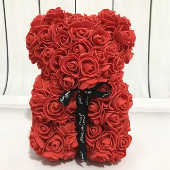 Valentino Dienos Dovanų 40 25cm Raudonos Rožės Meškiukas Rose Dirbtinių Gėlių Dekoracija Kalėdų Dovanos Moterims, Valentino Dovana