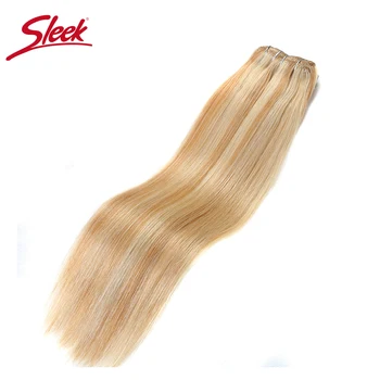 Elegantiškas Plaukų 7Pcs Įrašą Žmogaus Plaukų priauginimas Brazilijos Tiesiai Honey Blonde #P27/613 Spalvos Remy Plaukų Pratęsimo Įrašą