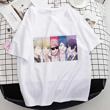 Japonų Anime Yarichin Klubas Estetika Moteris Tshirts Kawaii Vasaros marškinėliai trumpomis Rankovėmis, Moterų Topai Tees Harajuku 