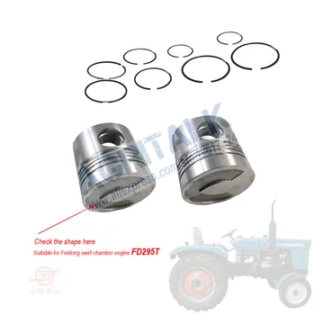 Rinkinys stūmoklis su stūmoklio spyruoklės, Taishan serijos traktorius, kurių variklio FD295T/FD2100TA (Sūkurinė Kamera), dalies numeris: