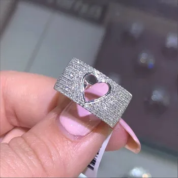 Naujas mados juvelyrika priedai ponios micro - išgraviruota meilės žiedas stilius mada dalyvavimas vestuvių dovana