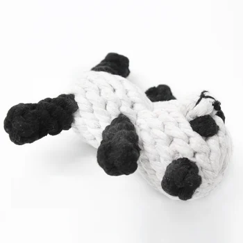 Šuo Kramto Žaislą Juoda Ir Balta Panda Kanapių Virvė Šunys Vilkimo Virvę, Kramtukai Žaislai Šunims 6181022 Naminių Reikmenys