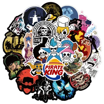 100VNT Anime One Piece Doodle Lipdukai Vandeniui atsparus Lagaminas, Nešiojamas Motoroleris, Motociklas Šaldytuvas Lipdukai