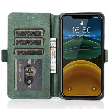 Apversti Piniginės Atveju Iphone 12 Pro Max X XR XS 7 8 Plius 6 6S SE 2020 Odos Kortelės Turėtojas Magnetinio atsparus smūgiams gaubtas, skirtas 