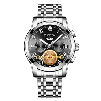 2020 Vyrų Nerūdijančio Plieno Žiūrėti Verslo FNGEEN Laikrodžiai Top Brand Prabangių Vyrų Laikrodis, vyriški Vandeniui Kvarcinis Su Data, Laikrodis
