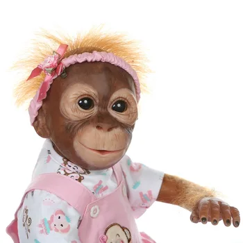 NPK Naujas 52CM rankų darbo išsamius dažų reborn baby Monkey naujagimiui kolekcines, meno aukštos kokybės