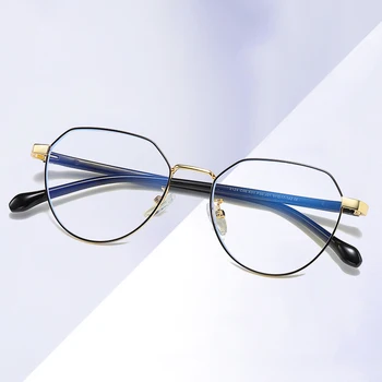 Vyrai Akinių rėmelių Akiniai Stabdžių mėlyna šviesa Retro Akiniai Metalo Skaidrus blokavimo akiniai akinių kompiuterio glasse