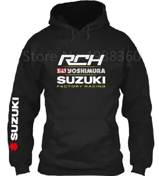 2019 Prekės Žiemą RCH Yoshimura Suzuki Spausdinimo Logotipas Hoodies Atsitiktinis Vyrų Spausdinti Palaidinės Hip-Hop Puloveris Kišenėje Žmogus su Gobtuvu