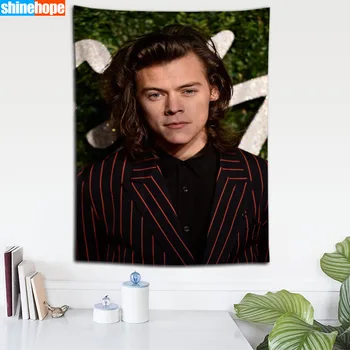 Custom Harry Styles gobelenas sienos kabo gobelenas namų puošybai stačiakampio miegamojo sienos meno gobelenas 140X250cm