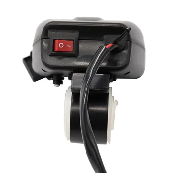 Motociklo USB Įkroviklis 4.2 LED Skaitmeninis Ekranas Voltmeter & Termometras 22-25 Mm tvirtinimas ant Rankenos Atsparus Vandeniui, Dulkėms