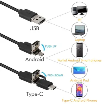 2020 Naujas USB Endoskopą 3 in 1 Borescope 3.9 mm Vandeniui
