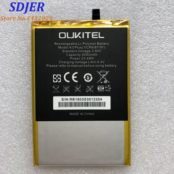 Naujas OUKITEL K3 PLUS Pakeitimo 6068mAh Dalių, atsarginė baterija OUKITEL K3 PLUS 