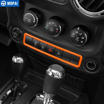 MOPAI Automobilio Interjero Avarinės Šviesos Mygtukas Rėmo Apdaila Padengti Lipdukai Jeep Wrangler JK 2011-2017 Automobilių Reikmenys Stilius