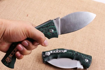 šaltas sulankstomas peilis 440C ašmenys Mikata rankena Žalia taktinis lauko kempingas Išgyvenimo Medžioklės peiliukas EDC rankiniai įrankiai