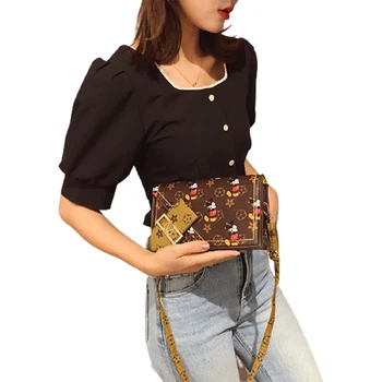 Disney Mickey Moteris Messenger Bag rankinė Pečių Mados Sudurti Užraktas Mažas Kvadratas Maišelį Mickey Mouse Miela Monetų Piniginė 21*13*7cm