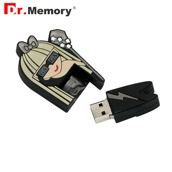 Elegantiškas Lady GaGa Modelio Rašiklis ratai 64GB Usb 2.0 Flash Drive 4GB 8GB 16GB 32GB Memory Stick Asmeninį Pendrive Kūrybos Dovana