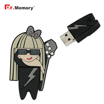 Elegantiškas Lady GaGa Modelio Rašiklis ratai 64GB Usb 2.0 Flash Drive 4GB 8GB 16GB 32GB Memory Stick Asmeninį Pendrive Kūrybos Dovana
