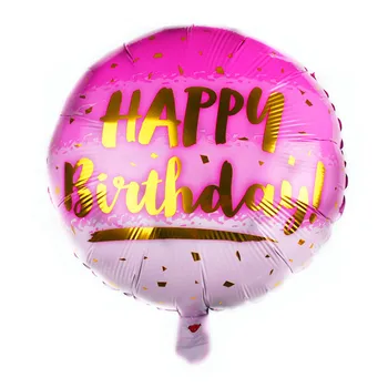 50pcs/daug 18inch Mėlyna Rožinė su Gimtadieniu aliuminio folija, balionus, gimtadienio dekoracija su gimtadieniu Aliuminio balionų šalis