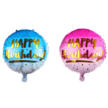50pcs/daug 18inch Mėlyna Rožinė su Gimtadieniu aliuminio folija, balionus, gimtadienio dekoracija su gimtadieniu Aliuminio balionų šalis