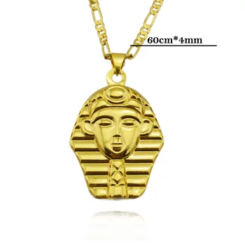 Ethlyn Faraonų, Egipto papuošalai pakabukas Aukso Spalvos Egipto Faraonas/Paskutinis Karalius Karoliai&Karolius, Moterų, Vyrų P56