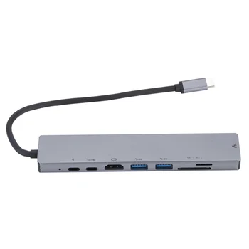 Grwibeou 8 1 C Tipo Hub USB C, HDMI, USB 3.0 RJ45 SD/TF Kortelių Skaitytuvas USB-C Konverteris centru 