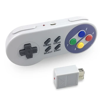 Mini SNES 2.4 G bevielio ryšio valdiklis, SNES Klasikinis Super 400mah žaidimas rankena Supportting NE/SNES/Wii