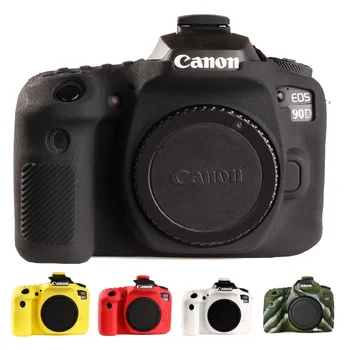 Canon EOS 90D Kamera Padengti Silikono Kameros Apsaugos Atveju Canon EOS 90D Aukštos Klasės Litchi Tekstūros neslidus Kameros Dangtelį