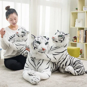 30-120CM Aukštos Kokybės Milžinas Baltas Tigras Įdaryti Žaislas Kūdikiui Gražus Didelis Dydis Tigras Pliušinis Lėlės Minkšta Pagalvė Vaikams Kalėdų Dovana