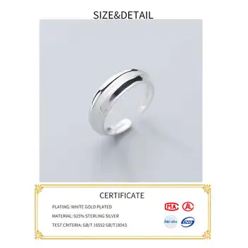 INZATT Nekilnojamojo 925 Sterlingas Sidabro Nereguliarus Reguliuojamas Žiedo Mados Moterų Minimalistinė Geometrinių Hiperbolė Fine Jewelry