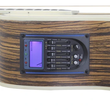 M MBAT LC-5 5 Juostų Akustinė Gitara Pikapas EQ Preamp LCD Imtuvas Pjezo Pikapas Ekvalaizeris Sistema, Muzikos instrumentų Priedai