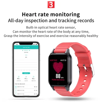 1.3 Colių Smart Žiūrėti Kūno Temperatūra Smartwatch Širdies ritmas, Kraujo Spaudimas Fitness Tracker Smart Laikrodis Vyrams, Moterims Skirta 