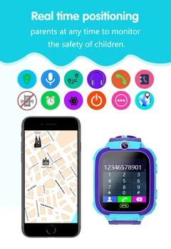 K12 Vandeniui Vaikai Smart Žiūrėti SOS Antil-prarado Smartwatch Kūdikių 2G SIM Kortelės Laikrodis Skambinkite Smartwatch Už Vaikas Dovana 
