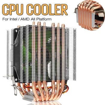 6 Variniai Heatpipe 3 Pin CPU Aušintuvo Aušinimo Ventiliatorius Radiatoriaus Dual Bokštas Aušintuvas Šilumos rinktuvas, Ventiliatorius Intel LGA 1150/1151/1155 AMD