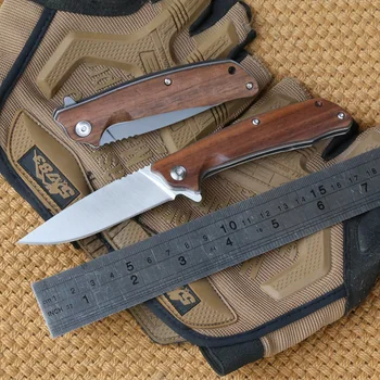 TIGEND OEM mažas sulankstomas peilis 9cr18mov ašmenys medienos rankena kišenėje vaisių Peiliai, išgyvenimo lauko kempingas medžioklės EDC įrankiai