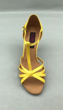 Karšto Pardavimo fashional pramoginiai lotynų šokių batelius, salsa ir tango pigūs batai, šokių bateliai, geltonos spalvos 6256Y