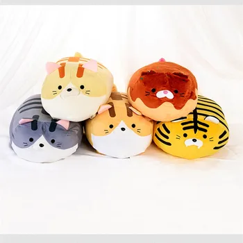 Pliušinis katinas tigras šernas žaislas įdaryti apvalios formos gyvūnų minkštos lėlės mielas riebalų kiaulių pliušas žaislai vaikams dramblys pagalvę gimtadienio dovana