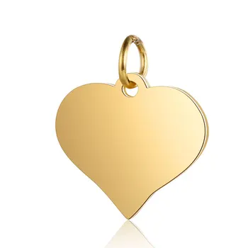 Individualų Pakabukai Papuošalai Priėmimo Aukso Nerūdijančio Plieno Širdies Pakabukas Graviruoti Logotipo Raidė 
