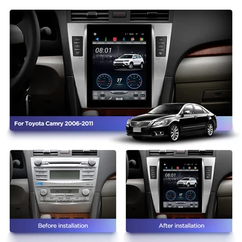 Automobilio Radijas Multimedijos Navigatio Vaizdo Grotuvas Toyota Camry 2006-2011 Tesla stiliaus Vertikalus Ekranas, Stereo Nr. 2 din 