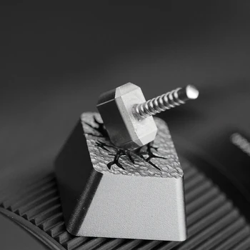 1pc HolyOOPS 3D Titano lydinio pagrindiniai bžūp visi metalo permatomas Mechaninė klaviatūra keycaps Quake