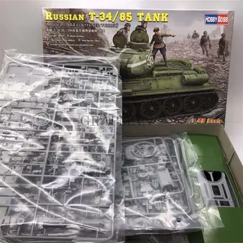 Trimitininkas 1/48 Sovietų T-34/85 Bakas Plastikinis Surinkti Modelį Žaislas