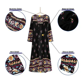 2021 ZANZEA Bohemijos Spausdinti Padengti Iki Moterų Vasaros Palaidinė ilgomis Rankovėmis Kimono Moterų Atsitiktinis Paplūdimio susagstomi megztiniai Tunika 5XL Plius Dydis