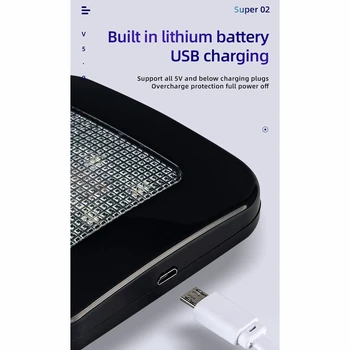 NHBR-Universalus Automobilių Skaitymo Lemputė USB Įkraunamas LED Kamieno Naktį Šviesa Balta Mėlyna Dvitinklis Režimas